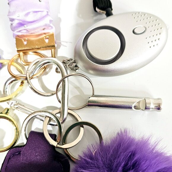 Hello Kitty Sanrio Safety Keychain Set, Kid-friendly, Lightweight, Purple - Picture 4 of 5